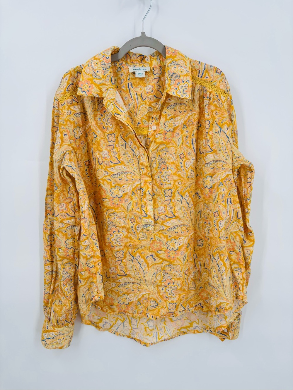 Sundance paisley floral long sleeve top - Picture 1 of 4